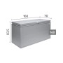 Biohort Loungebox 160 dunkelgrau-metallic, regenwasserdichte Universalbox für Sitzkissen und Gartenzubehör.