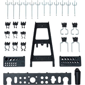 Küpper Systemhalter-Set, 30-teilig für Lochwandsysteme: Haken, Halter und Zubehör für Werkzeug.