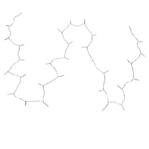 Globo LED-Lichterkette mit 30 warmweißen LEDs, silbernes Metall, 290 cm lang für den Innenbereich.