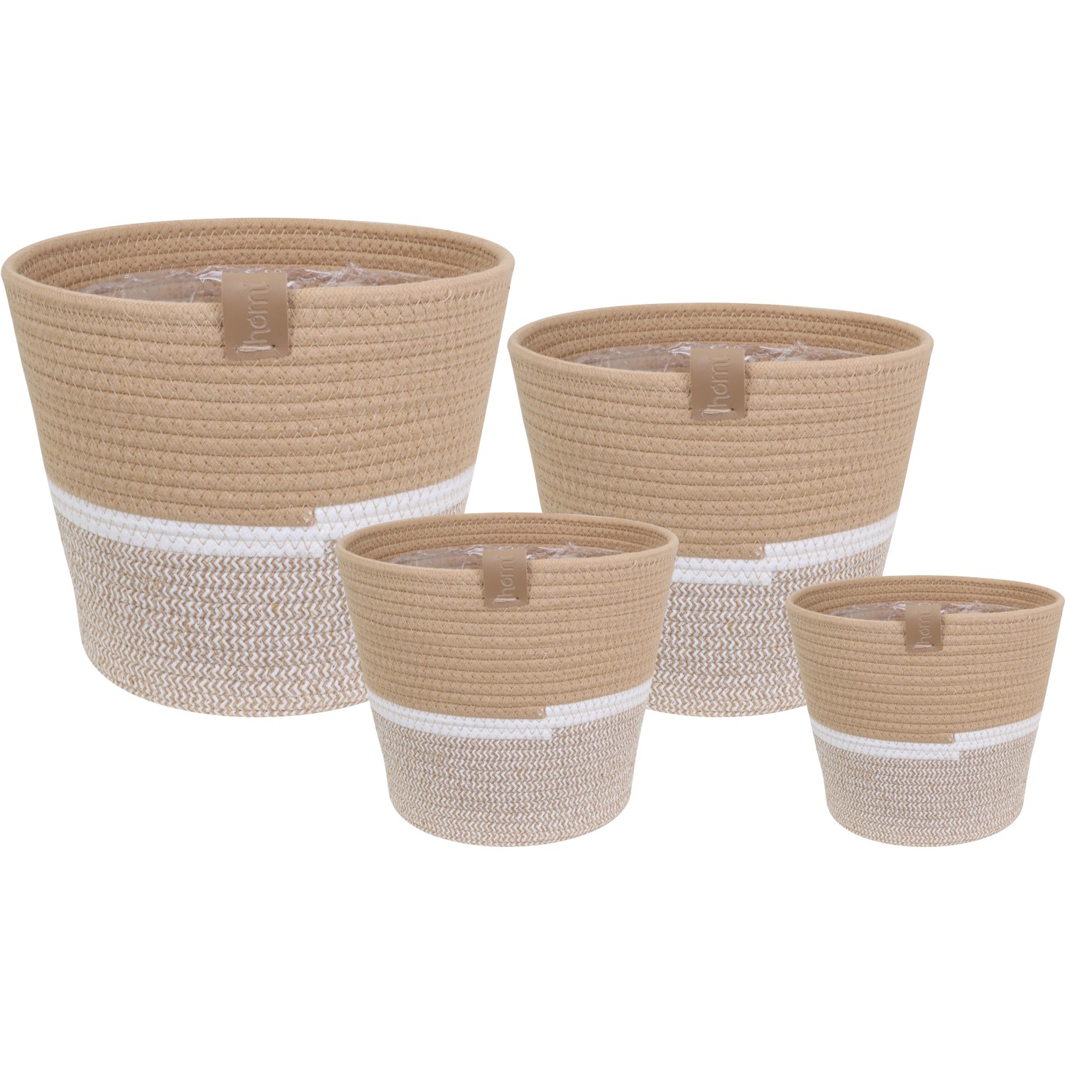 A.H.G. Baumwollkorb Homi-Logo inkl. Polybeutel Ø 26 cm x 24 cm Natur-Weiß-Beige kaufen bei OBI