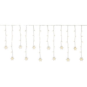 LED-Vorhang Schneeflocke 100 LEDs Warmweiß Transparentes Kabel 6,9 m