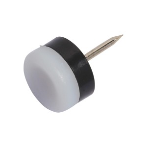 Kunststoffgleiter mit Stift Ø 18 mm 8 Stück Weiß