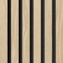 Akustikpaneel Esche/Schwarz: Wandpaneel zur Schallreduzierung und als moderne Wandverkleidung.