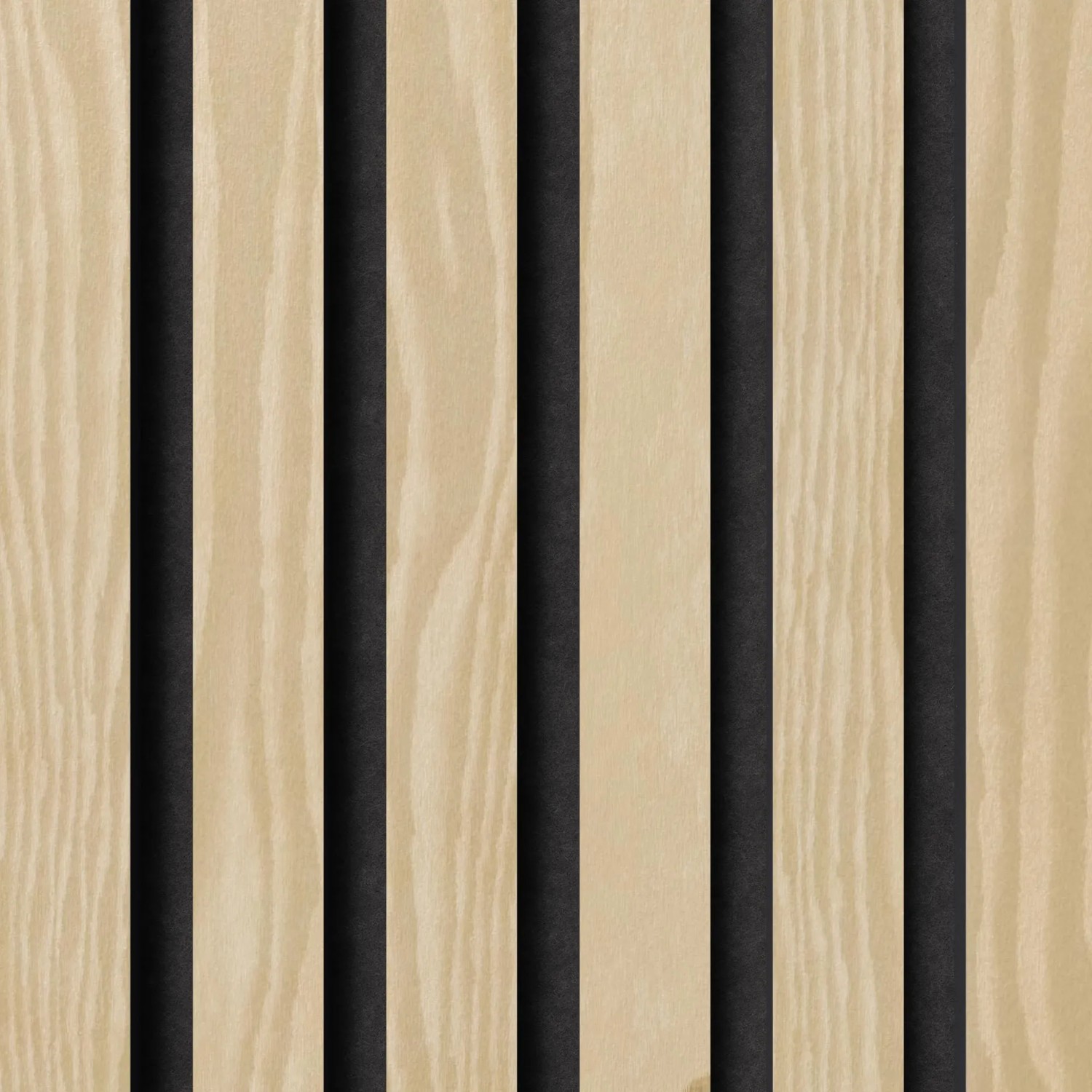 Akustikpaneel Esche/Schwarz: Wandpaneel zur Schallreduzierung und als moderne Wandverkleidung.