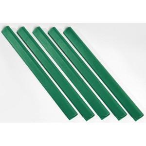 Grüne Klemmschienen für Sichtschutzstreifen, 25 Stück, zur Zaunbefestigung.