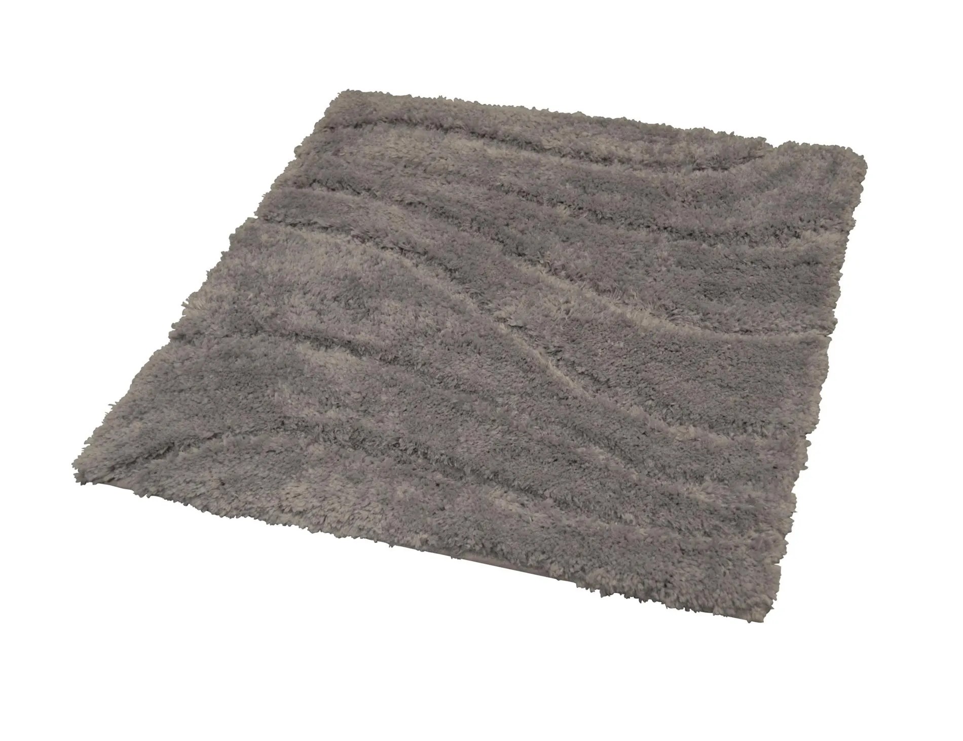 PANA Flauschiger Badvorleger 45x45 Cm – Rutschfeste Mikrofaser-Badematte, Waschbar, Grau