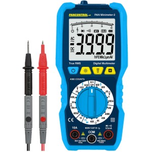 Pancontrol Digital-Multimeter mit Messleitungen, True RMS, 600 V CAT lll, manuelle Bereichswahl.