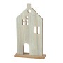 Dekoaufsteller Halvar von Boltze Home, Haus aus Holz in Alu-Natur Optik, 41 cm hoch.