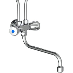 Schütte Niederdruck Spültischarmatur für 5L Boiler, Zweigriffarmatur aus Chrom.