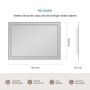 Rechteckiger Emke Badspiegel 70x50cm mit LED-Beleuchtung, Wandschalter. Warmweißes Licht, klare Reflexion, horizontal/vertikal montierbar.