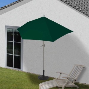 Halbrund Sonnenschirm Lorca, 270cm, Grün, mit Ständer für Balkon oder Terrasse.