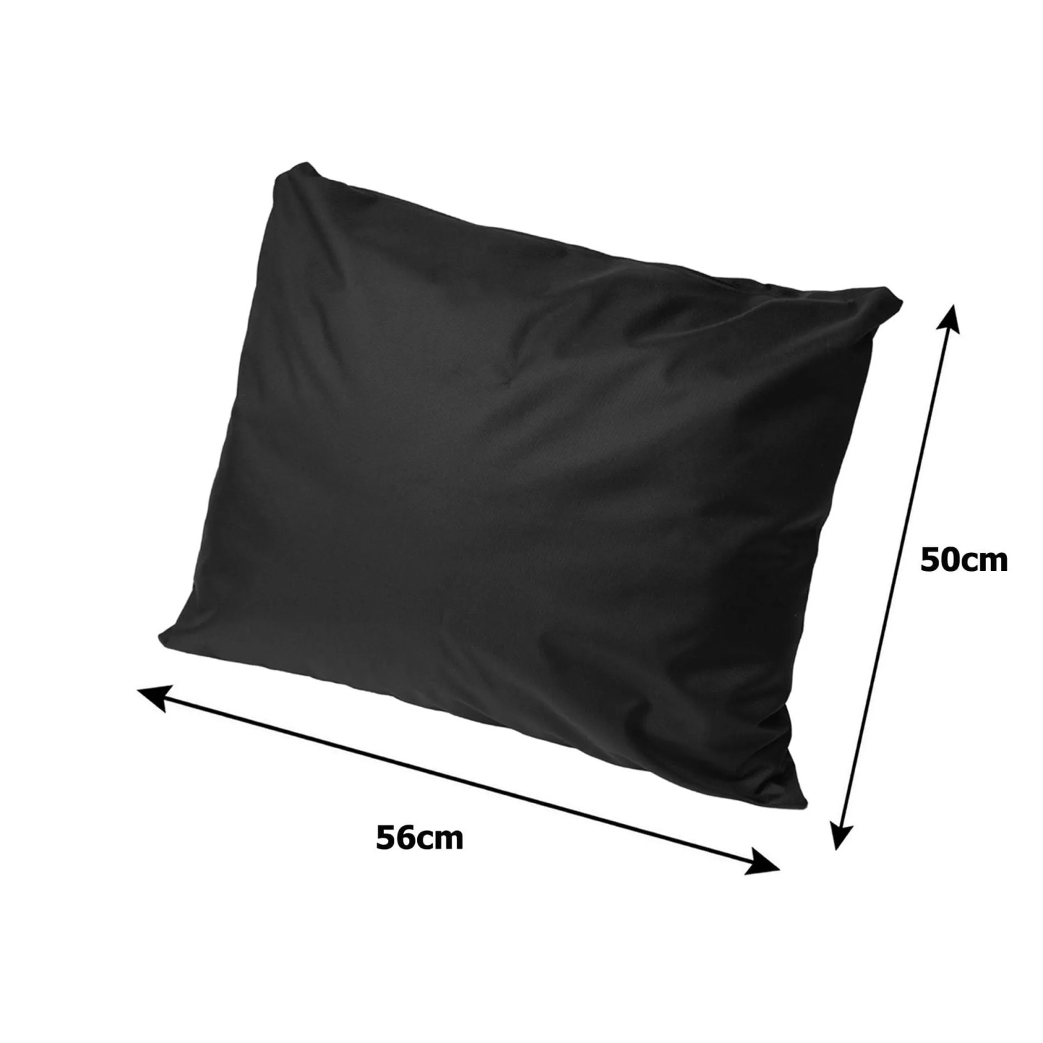 Schwarzes Rückenkissen (50x56cm) für Setgarden Mix Bankauflage, Outdoor geeignet.