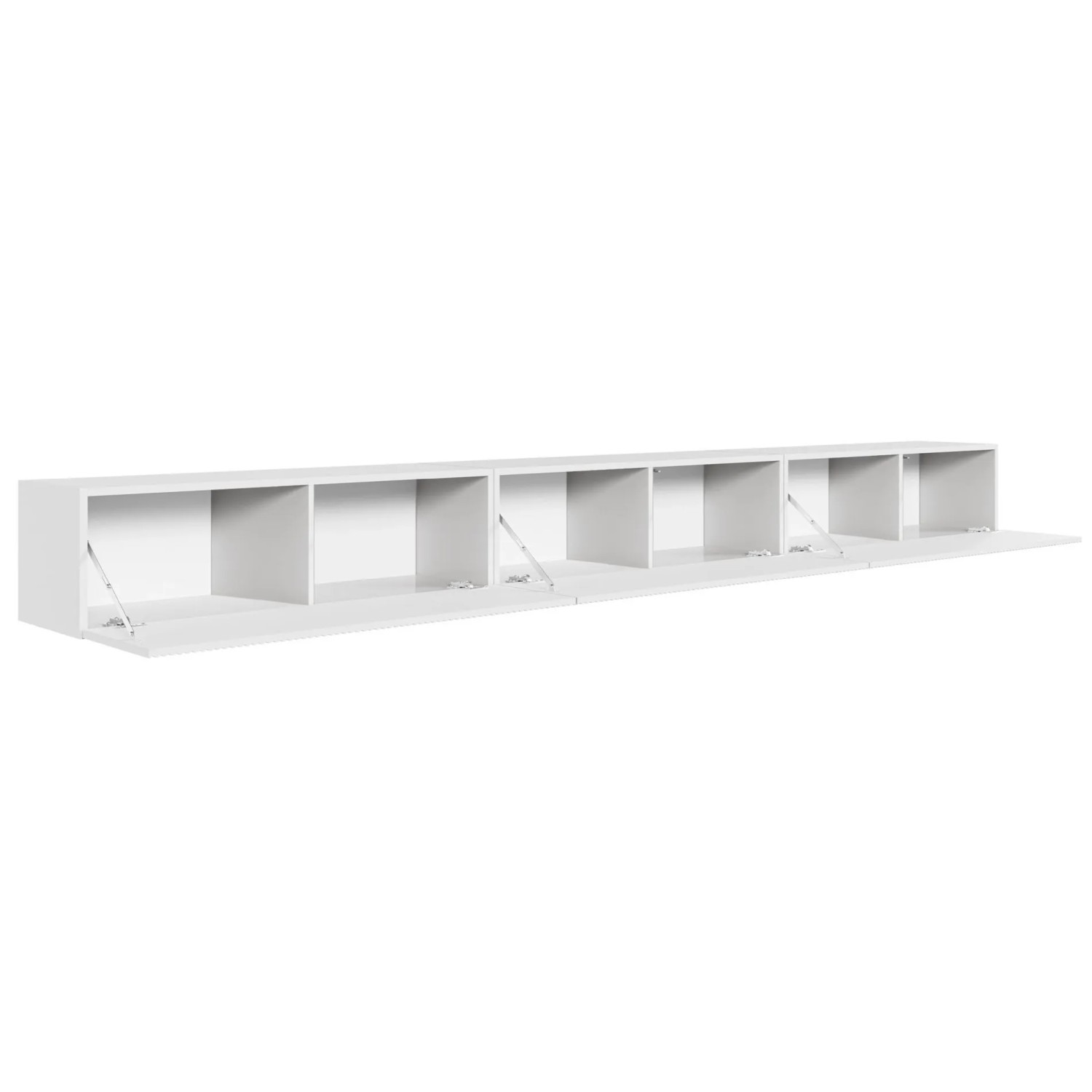 Selsey TV-Hängeboard Veldio mit Lamellenfront 300 cm Weiß_4