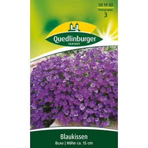 Quedlinburger Blaukissen Blau, Blumensamen für Steingärten und Beeteinfassungen.