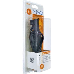 Schwaiger TAE/DSL Steckeradapter mit Modemkabel, verpackt. Für Netzwerktechnik und DSL-Anschluss.