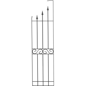 Schwarzes Eleo Rankgitter Lily, pulverbeschichtet, für Lauben & Pavillons.
