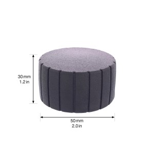 Schwarzer Wagner Türstopper Space, Ø 55 mm, Höhe 20 mm, zum Schrauben oder Kleben.