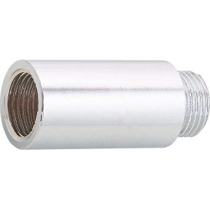Verchromte Hahnverlängerung aus Messing, 50 mm, Gewindefitting für Armaturen.