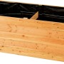 Rechteckiges Hochbeet aus Lärche, 100x200x72,5 cm, mit Folie ausgelegt. Ideal für Garten und Terrasse.
