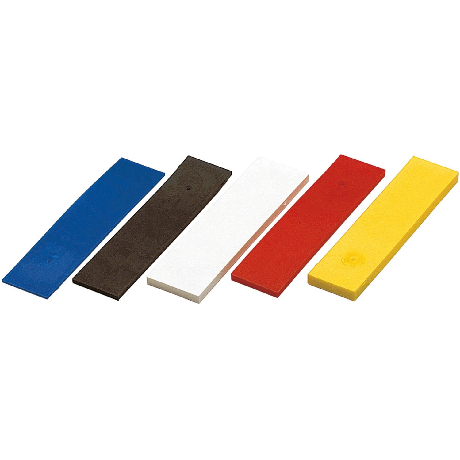 Distanzklötze in verschiedenen Farben und Stärken (1-5 mm) zum Ausrichten und Unterlegen.