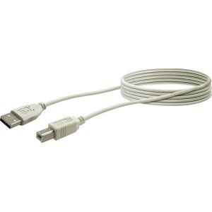 Graues Schwaiger USB 2.0 A/B Kabel, 1,5 m, für Computer & Multimedia.