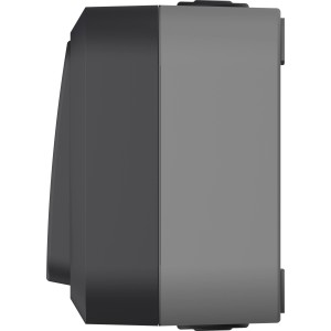 Schalter Aqua Pro, Feuchtraum Aufputz Schalter in Grau-Anthrazit, IP55