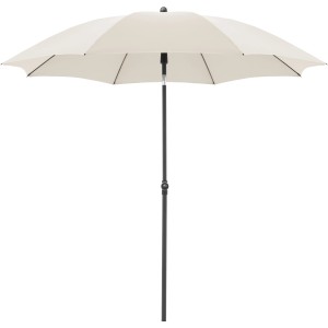 Doppler Marktschirm, Ø 208 cm, Natur, mit Handöffner. Sonnenschirm für Garten und Terrasse.