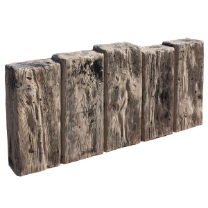 Häusler Palisade Versteinertes Holz 80 cm x 27 cm x 8 cm Braun