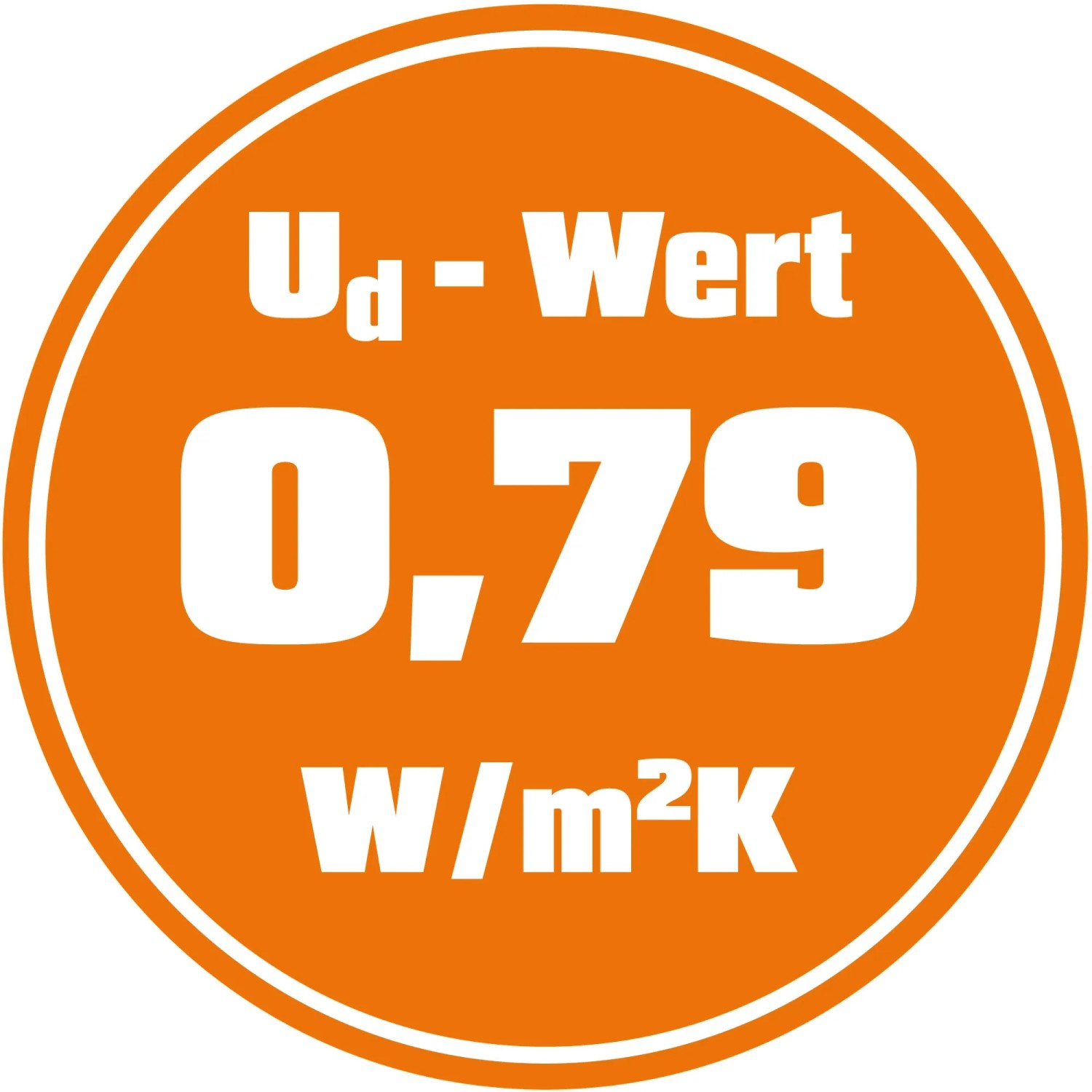 Ud-Wert 0,79 W/m²K der ThermoSpace Prime Milano Sicherheitshaustür.