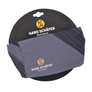 Hans Schäfer Workwear Loop in Grau, vielseitig einsetzbar als Stirnband oder Halstuch.