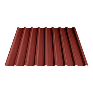Oxidrot-rotes Ruukki Dachblech für Holzbrüder Carport Ralf 36. Carport Zubehör.