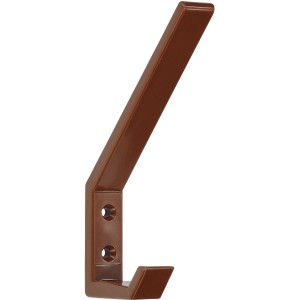 Brauner Siro Huthaken H008 aus Kunststoff für Garderobe, inkl. Befestigung.