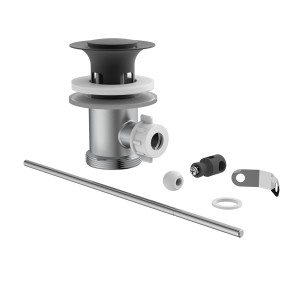 Kirchhoff Exzentergarnitur-Set, 41,9 mm (1 1/4), schwarz matt, für Waschtische mit Überlauf.