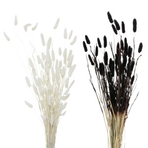 Boltze Deko-Zweig 2-fach Sortiert Weiß-Schwarz