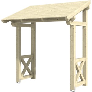 Skan Holz Haustür-Vordach Paderborn 4 Natur 242 cm x 156 cm