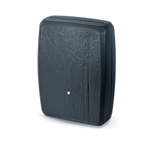 Anthrazitfarbene Waterform Regentonne Multitank 250 l in Steinoptik für Regenwasser.