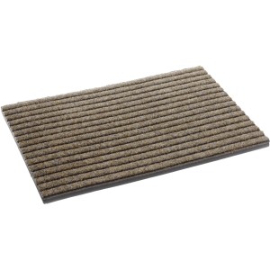 Beige Astra Fußmatte Rib Line Tandem, 50x80 cm, mit Rillenstruktur für Sauberkeit.