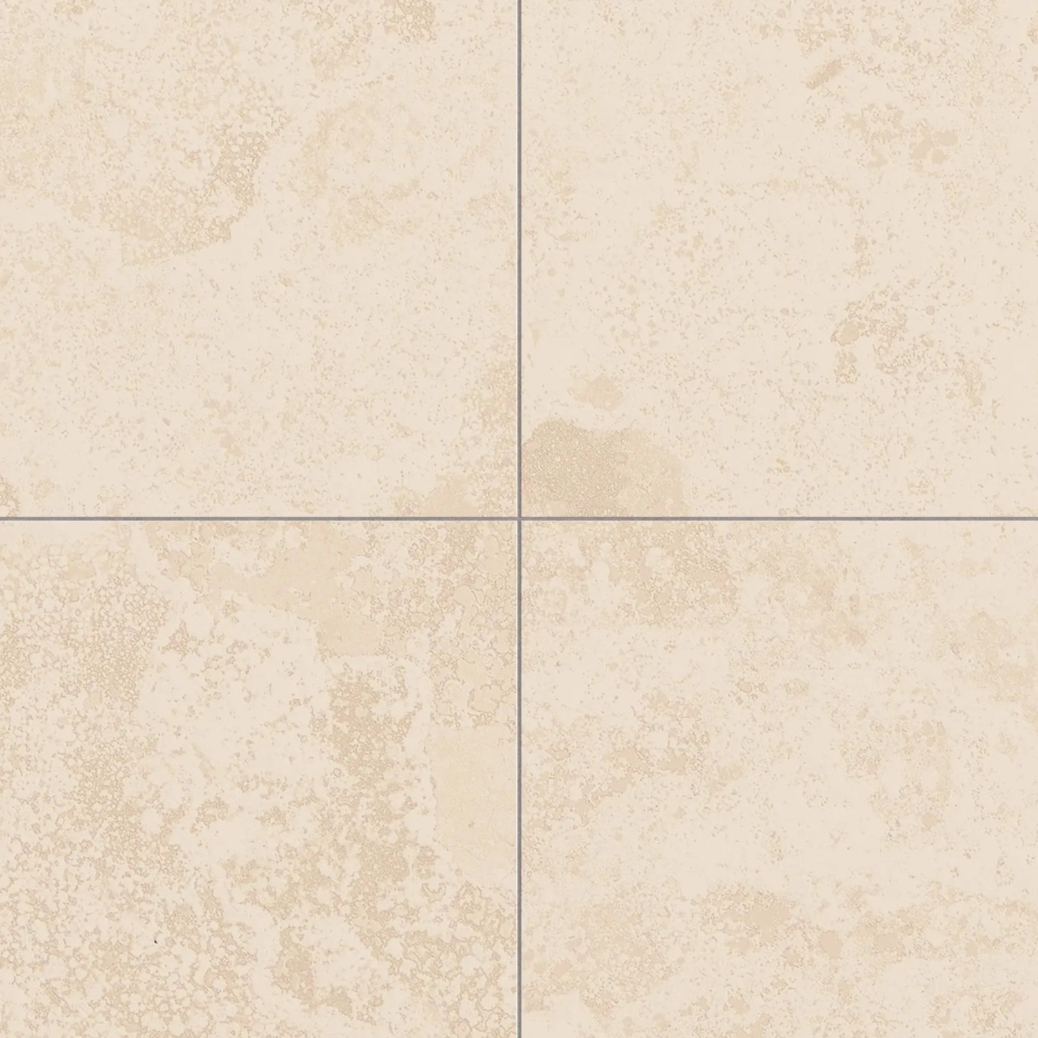 Helle, matte 60x60 cm Bodenfliese aus Feinsteinzeug in Steinoptik für Innen- und Außenbereiche.