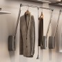 Emuca Kleiderlift Hang für Garderoben Wandmontage Stahl und Kunststoff Verchromt 600 bis 830 mm_2