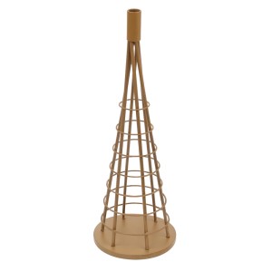 Goldfarbener Deko-Baum O91 aus Metall, 60 cm, zur individuellen Gestaltung als Weihnachtsdekoration.