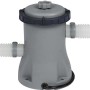 Bestway Flowclear Filterpumpe für Fast Set Pool, grau mit Schläuchen.