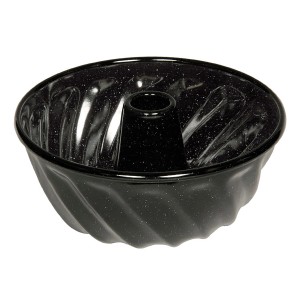 Schwarze Riess Gugelhupfform (Ø 22cm) aus Emaille, ein Küchenhelfer für perfekte Kuchen.
