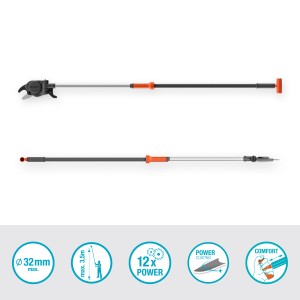 Gardena StarCut Pro S Baum- und Strauchschneider mit Bypass-Schneidprinzip, 160cm Länge.