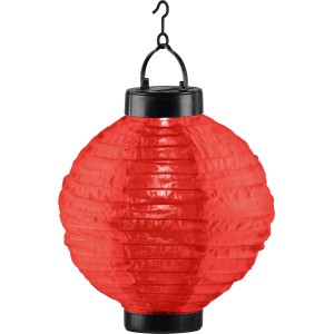 Rote LED Solarleuchte Lampion zur Deko für Garten, Balkon oder Terrasse.