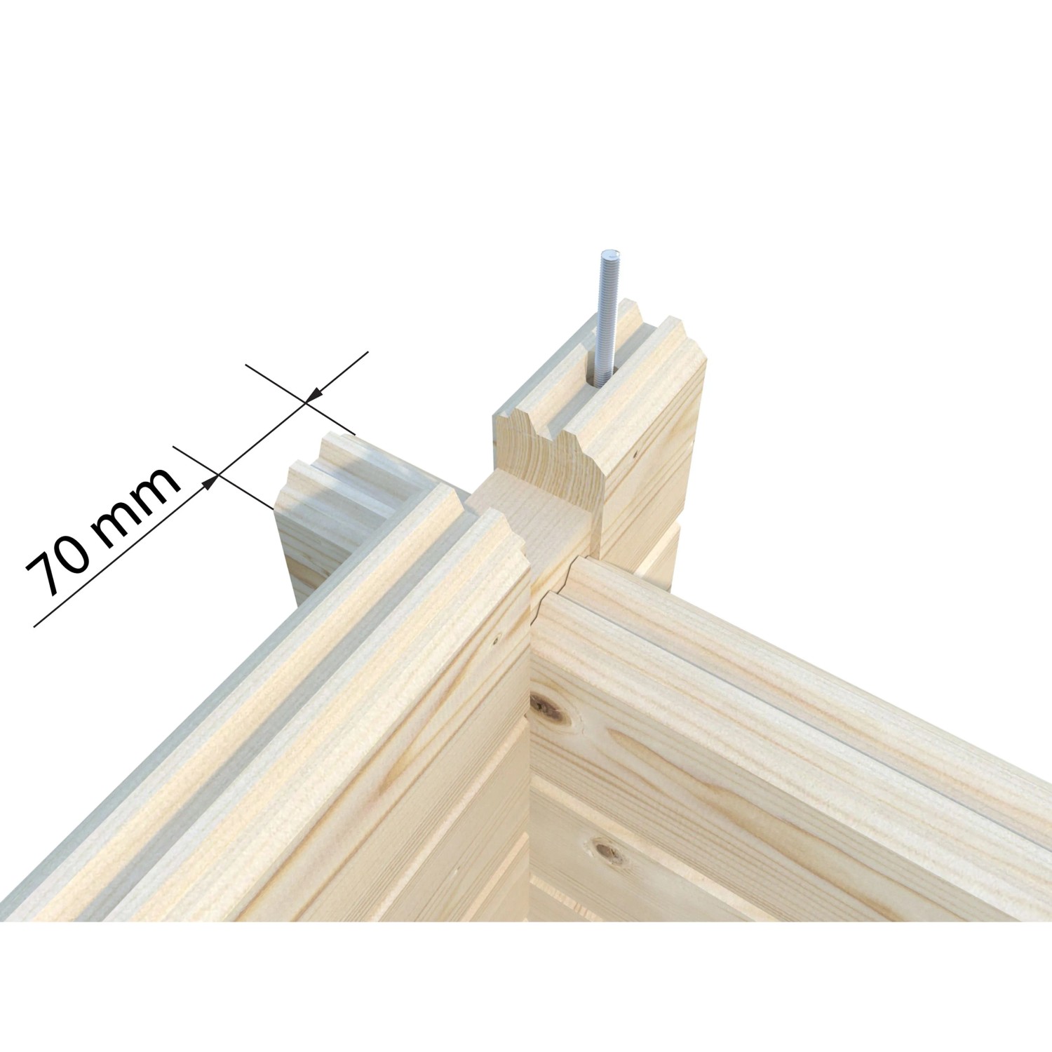 Palmako Gartenhaus Helena 450 x 360 cm Lackiert Dunkelgrau-Weiß FSC®_7