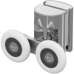 baliv Türlaufrolle, verchromt, für Duschkabine Corlo II, 4er-Set.