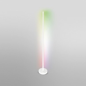Weiße Ledvance Smart+ WiFi Stehleuchte, 140 cm, mit Farbwechsel für indirekte Beleuchtung.