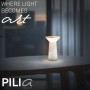 Brilo Akku Tischleuchte Pilia in Coffee: Dimmbare Design-Tischlampe mit Touchfunktion.