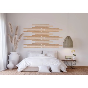 FN Acustico Wandleiste Risseiche, 240 cm, zur individuellen Wandgestaltung im Schlafzimmer.