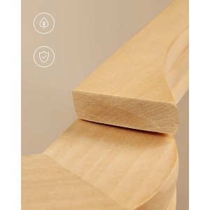Songmics Kleiderbügel-Set Cason Holz Natur 20-teilig